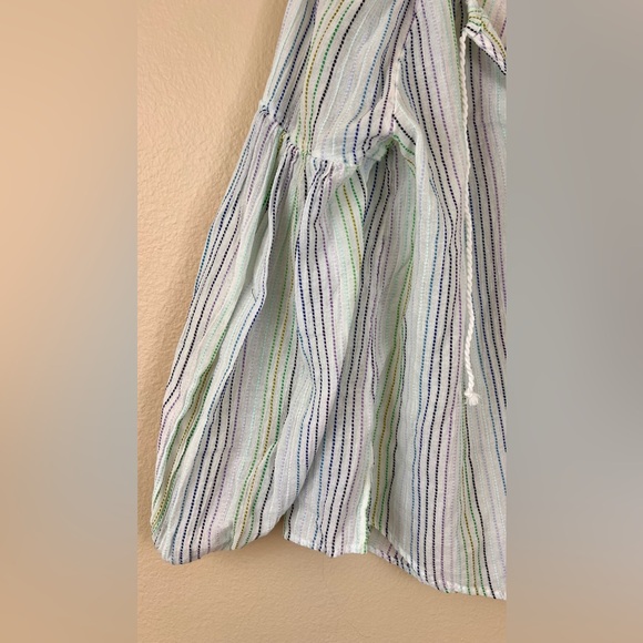 GAP Multicolor Striped Blouse with Full Sleeves and Drawstring Neckline - Picture 4 of 6